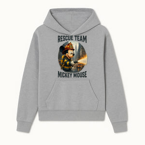 Mickey Mouse Rescue Team Firefighter Graphic Tee, Kids Fireman Shirt, Cartoon Firefighter Costume, Gift for Disney Fans - Hoodie 1757912445177.jpg