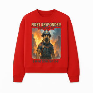 Dog Firefighter First Responder K-9 Engine Company Art Print, Unique Fireman Decor for Dog Lovers and First Responder Fans - Sweatshirt 1757912445260.jpg