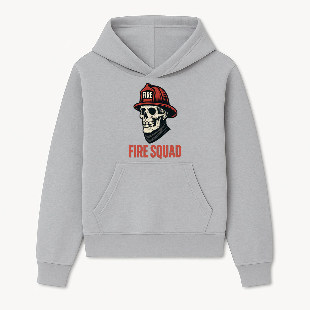 Skull Firefighter Graphic Tee - Fire Squad Retro Vintage Style Apparel for Firefighters and Fans - Hoodie 1757912445319.jpg