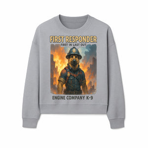 Dog Firefighter First Responder K-9 Engine Company Art Print, Unique Fireman Decor for Dog Lovers and First Responder Fans - Sweatshirt 1757912445406.jpg