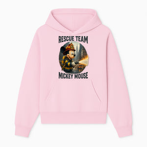 Mickey Mouse Rescue Team Firefighter Graphic Tee, Kids Fireman Shirt, Cartoon Firefighter Costume, Gift for Disney Fans - Hoodie 1757912445461.jpg