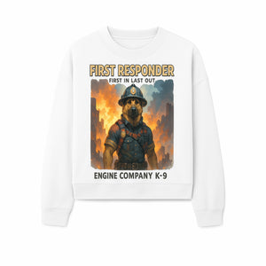 Dog Firefighter First Responder K-9 Engine Company Art Print, Unique Fireman Decor for Dog Lovers and First Responder Fans - Sweatshirt 1757912445556.jpg