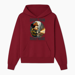 Mickey Mouse Rescue Team Firefighter Graphic Tee, Kids Fireman Shirt, Cartoon Firefighter Costume, Gift for Disney Fans - Hoodie 1757912445607.jpg