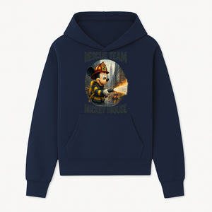 Mickey Mouse Rescue Team Firefighter Graphic Tee, Kids Fireman Shirt, Cartoon Firefighter Costume, Gift for Disney Fans - Hoodie 1757912445775.jpg