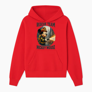 Mickey Mouse Rescue Team Firefighter Graphic Tee, Kids Fireman Shirt, Cartoon Firefighter Costume, Gift for Disney Fans - Hoodie 1757912445927.jpg