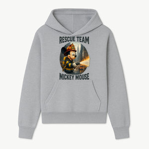 Mickey Mouse Rescue Team Firefighter Graphic Tee, Kids Fireman Shirt, Cartoon Firefighter Costume, Gift for Disney Fans - Hoodie 1757912446059.jpg