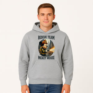 Mickey Mouse Rescue Team Firefighter Graphic Tee, Kids Fireman Shirt, Cartoon Firefighter Costume, Gift for Disney Fans - Hoodie 1757912447385.jpg