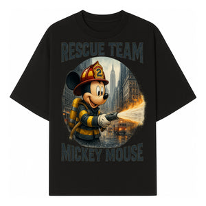 Mickey Mouse Rescue Team Firefighter Graphic Tee, Kids Fireman Shirt, Cartoon Firefighter Costume, Gift for Disney Fans - T-shirt 1757912447910.jpg