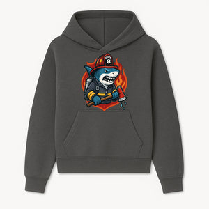 Firefighter Shark Graphic Tee - Cool Shark Fireman Design for Kids & Adults - Fun Firefighter Humor Shirt for Animal Lovers - Hoodie 1757912448013.jpg