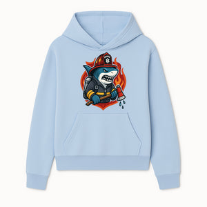 Firefighter Shark Graphic Tee - Cool Shark Fireman Design for Kids & Adults - Fun Firefighter Humor Shirt for Animal Lovers - Hoodie 1757912448492.jpg