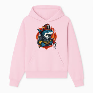 Firefighter Shark Graphic Tee - Cool Shark Fireman Design for Kids & Adults - Fun Firefighter Humor Shirt for Animal Lovers - Hoodie 1757912448654.jpg