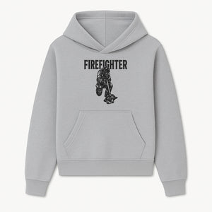 Firefighter Graphic Tee with Rescue Dog Design | Heroic Firefighter Art | Unique Gift for Firefighting Enthusiasts - Hoodie 1757912448659.jpg