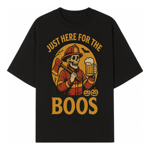 Halloween Skeleton Firefighter Beer Boos Graphic Tee, Spooky Oktoberfest T-Shirt, Funny Trick or Treat Top for Adults - T-shirt 1757912449411.jpg