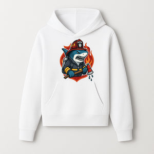 Firefighter Shark Graphic Tee - Cool Shark Fireman Design for Kids & Adults - Fun Firefighter Humor Shirt for Animal Lovers - Hoodie 1757912449572.jpg