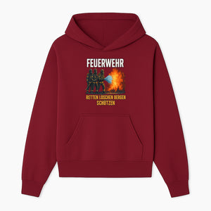 Firefighter Theme Wall Art - Retten, L schen, Bergen, Sch tzen Print for Firehouse Decor, Firefighter Gift, Rescue Heroes Artwork - Hoodie 1757912449809.jpg