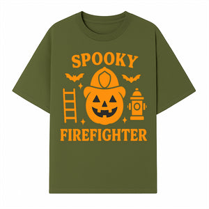 Spooky Firefighter Halloween Decor - Pumpkin Design, Fun Holiday Gift, Festive Home Decoration for Kids and Adults - T-shirt 1757912449861.jpg