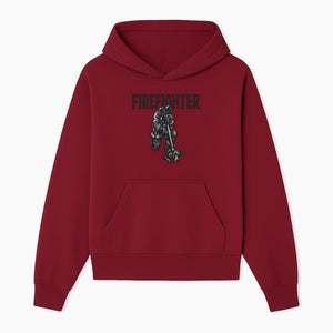 Firefighter Graphic Tee with Rescue Dog Design | Heroic Firefighter Art | Unique Gift for Firefighting Enthusiasts - Hoodie 1757912449895.jpg