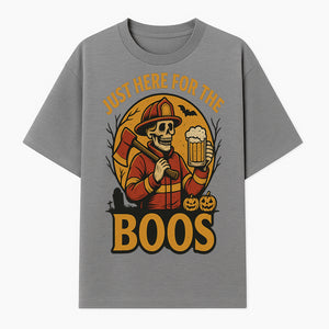 Halloween Skeleton Firefighter Beer Boos Graphic Tee, Spooky Oktoberfest T-Shirt, Funny Trick or Treat Top for Adults - T-shirt 1757912449943.jpg