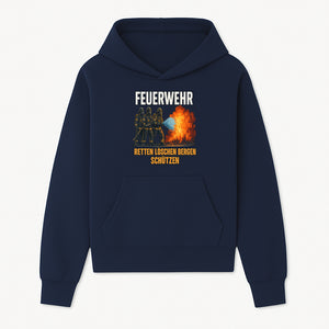 Firefighter Theme Wall Art - Retten, L schen, Bergen, Sch tzen Print for Firehouse Decor, Firefighter Gift, Rescue Heroes Artwork - Hoodie 1757912449952.jpg