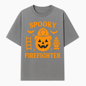 Spooky Firefighter Halloween Decor - Pumpkin Design, Fun Holiday Gift, Festive Home Decoration for Kids and Adults - T-shirt 1757912450020.jpg