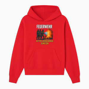 Firefighter Theme Wall Art - Retten, L schen, Bergen, Sch tzen Print for Firehouse Decor, Firefighter Gift, Rescue Heroes Artwork - Hoodie 1757912450066.jpg