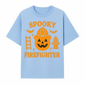 Spooky Firefighter Halloween Decor - Pumpkin Design, Fun Holiday Gift, Festive Home Decoration for Kids and Adults - T-shirt 1757912450129.jpg