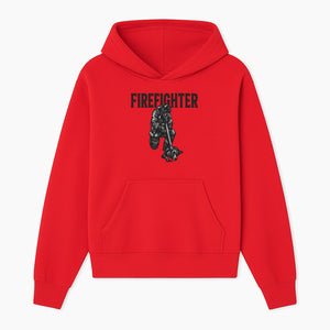 Firefighter Graphic Tee with Rescue Dog Design | Heroic Firefighter Art | Unique Gift for Firefighting Enthusiasts - Hoodie 1757912450265.jpg