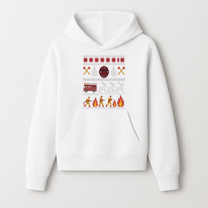 Firefighter Christmas Decor - Fire Department Theme with Fire Truck, Reindeer, Firemen, and Holiday Patterns for Festive Home Decor - Hoodie 1757912450378.jpg