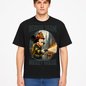 Mickey Mouse Rescue Team Firefighter Graphic Tee, Kids Fireman Shirt, Cartoon Firefighter Costume, Gift for Disney Fans - T-shirt 1757912450532.jpg