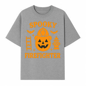 Spooky Firefighter Halloween Decor - Pumpkin Design, Fun Holiday Gift, Festive Home Decoration for Kids and Adults - T-shirt 1757912450833.jpg