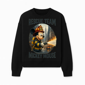 Mickey Mouse Rescue Team Firefighter Graphic Tee, Kids Fireman Shirt, Cartoon Firefighter Costume, Gift for Disney Fans - Sweatshirt 1757912450965.jpg