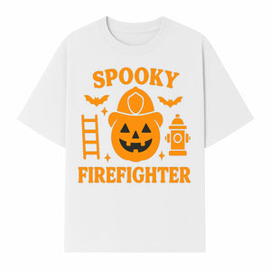 Spooky Firefighter Halloween Decor - Pumpkin Design, Fun Holiday Gift, Festive Home Decoration for Kids and Adults - T-shirt 1757912451029.jpg