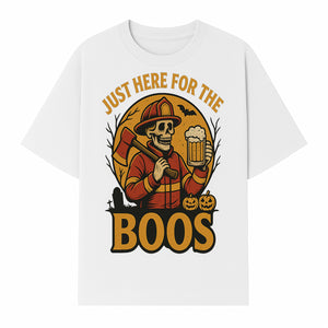 Halloween Skeleton Firefighter Beer Boos Graphic Tee, Spooky Oktoberfest T-Shirt, Funny Trick or Treat Top for Adults - T-shirt 1757912451069.jpg