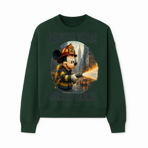 Mickey Mouse Rescue Team Firefighter Graphic Tee, Kids Fireman Shirt, Cartoon Firefighter Costume, Gift for Disney Fans - Sweatshirt 1757912451283.jpg