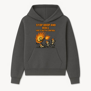 Stop Drop and Roll Fire Prevention Graphic Tee - Funny Fire Safety Humor Shirt - Hoodie 1757912451473.jpg