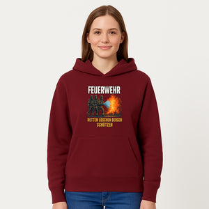 Firefighter Theme Wall Art - Retten, L schen, Bergen, Sch tzen Print for Firehouse Decor, Firefighter Gift, Rescue Heroes Artwork - Hoodie 1757912451701.jpg