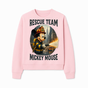 Mickey Mouse Rescue Team Firefighter Graphic Tee, Kids Fireman Shirt, Cartoon Firefighter Costume, Gift for Disney Fans - Sweatshirt 1757912451773.jpg