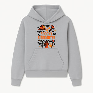 Spooky Firefighter Halloween Decor T-shirt | Cute Fireman Costume Graphic | Bat and Fire Hydrant Design - Hoodie 1757912451858.jpg