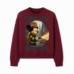 Mickey Mouse Rescue Team Firefighter Graphic Tee, Kids Fireman Shirt, Cartoon Firefighter Costume, Gift for Disney Fans - Sweatshirt 1757912451932.jpg