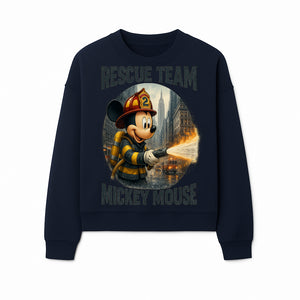 Mickey Mouse Rescue Team Firefighter Graphic Tee, Kids Fireman Shirt, Cartoon Firefighter Costume, Gift for Disney Fans - Sweatshirt 1757912452093.jpg