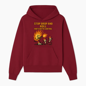 Stop Drop and Roll Fire Prevention Graphic Tee - Funny Fire Safety Humor Shirt - Hoodie 1757912452221.jpg