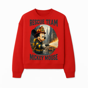Mickey Mouse Rescue Team Firefighter Graphic Tee, Kids Fireman Shirt, Cartoon Firefighter Costume, Gift for Disney Fans - Sweatshirt 1757912452271.jpg