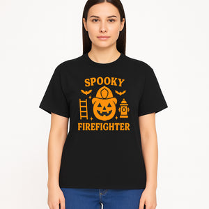 Spooky Firefighter Halloween Decor - Pumpkin Design, Fun Holiday Gift, Festive Home Decoration for Kids and Adults - T-shirt 1757912452328.jpg