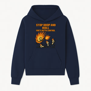Stop Drop and Roll Fire Prevention Graphic Tee - Funny Fire Safety Humor Shirt - Hoodie 1757912452381.jpg