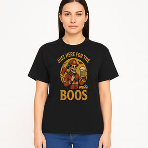 Halloween Skeleton Firefighter Beer Boos Graphic Tee, Spooky Oktoberfest T-Shirt, Funny Trick or Treat Top for Adults - T-shirt 1757912452395.jpg