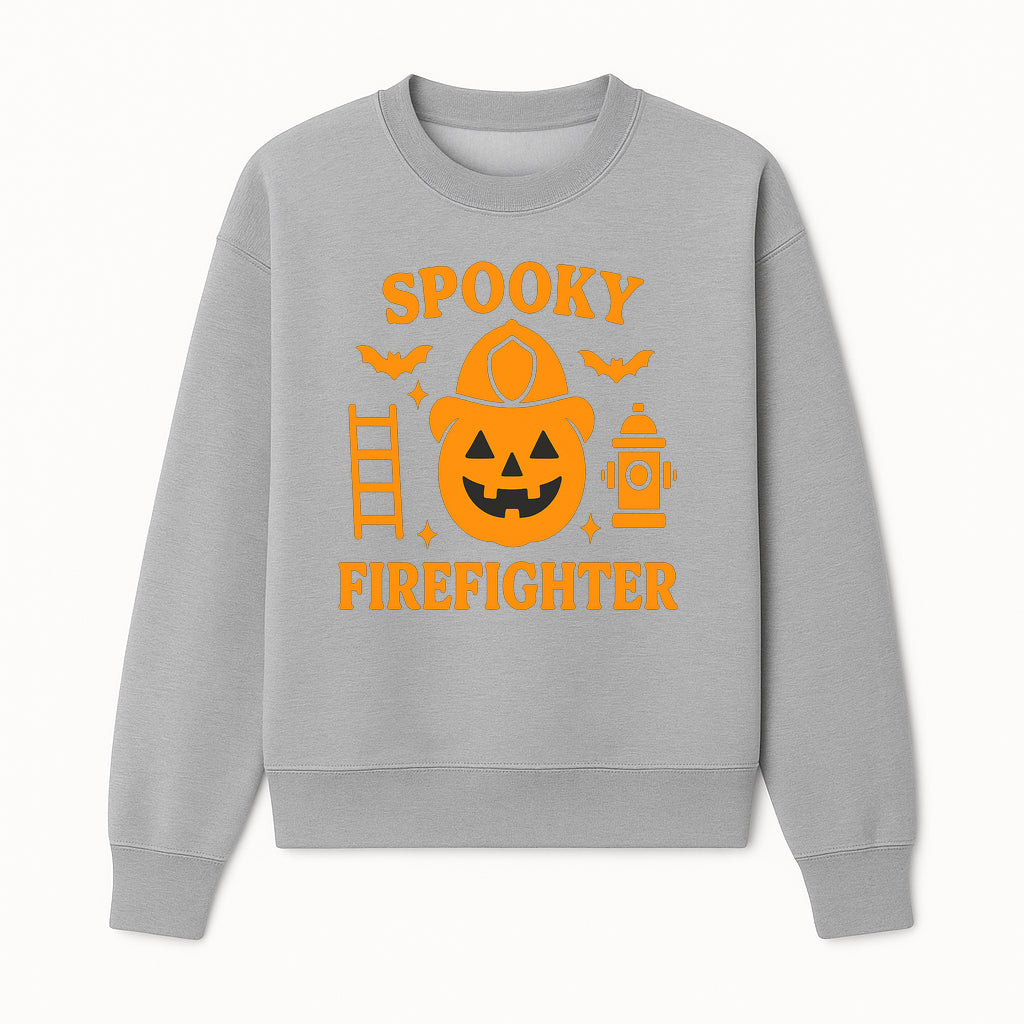 Spooky Firefighter Halloween Decor - Pumpkin Design, Fun Holiday Gift, Festive Home Decoration for Kids and Adults - Sweatshirt 1757912452475.jpg