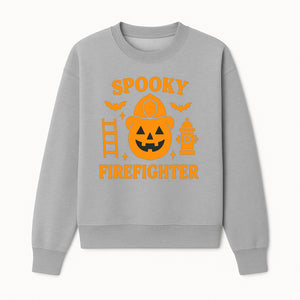 Spooky Firefighter Halloween Decor - Pumpkin Design, Fun Holiday Gift, Festive Home Decoration for Kids and Adults - Sweatshirt 1757912452475.jpg