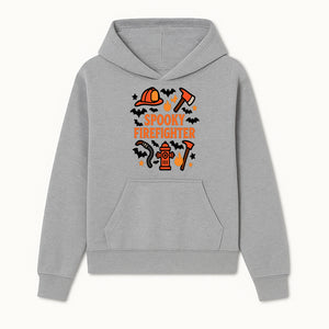 Spooky Firefighter Halloween Decor T-shirt | Cute Fireman Costume Graphic | Bat and Fire Hydrant Design - Hoodie 1757912452500.jpg