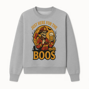 Halloween Skeleton Firefighter Beer Boos Graphic Tee, Spooky Oktoberfest T-Shirt, Funny Trick or Treat Top for Adults - Sweatshirt 1757912452503.jpg