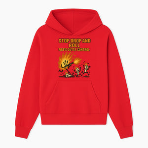 Stop Drop and Roll Fire Prevention Graphic Tee - Funny Fire Safety Humor Shirt - Hoodie 1757912452524.jpg
